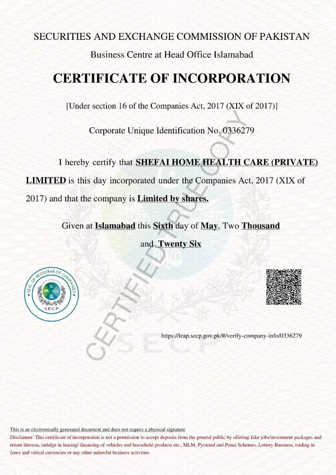 SECP Certificate Preview